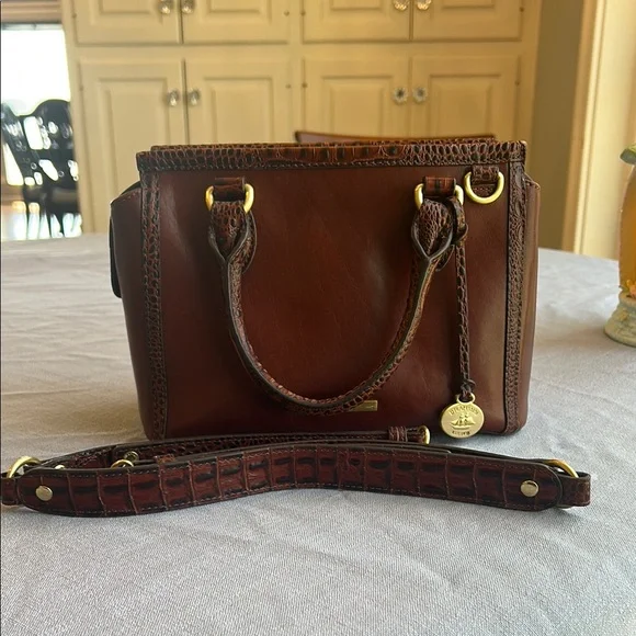 Brahmin Pecan Brown Leather Satchel - Picture 9 of 12